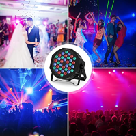 DELIBANG 72W vedl par reflektor reflektor RGB DMX jevištní světlo DJ světlo s dálkovým ovládáním 7 světelný efekt přes master sl